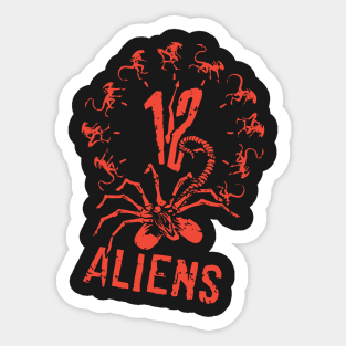 12 Aliens Sticker